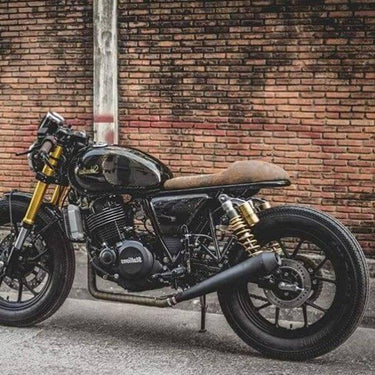 Selle cafe racer marron capitonnée café racer